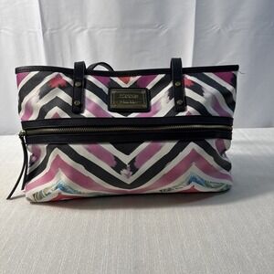 Nicole By Nicole Miller Chevron Patterned Handbag